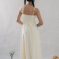 Elysia Ribbon Pintuck Padded Maxi Dress