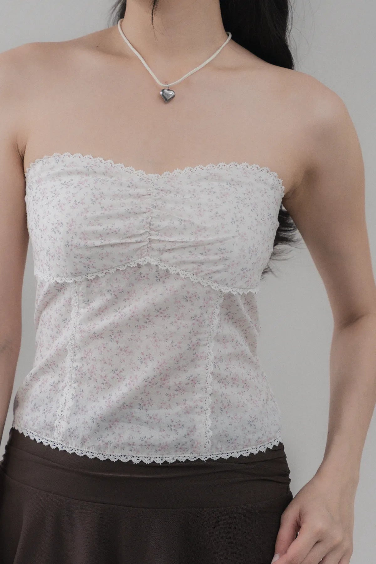 Elora Padded Ribbon Tie Top
