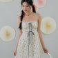 [COL FUKU] Ariana Padded Mini Ribbon Dress