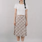 Corrie Plaid Midi Skirt [CLOUD MESH]