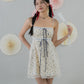 [COL FUKU] Ariana Padded Mini Ribbon Dress