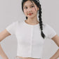 Millie Flower Button Knit Top