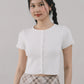 Millie Flower Button Knit Top