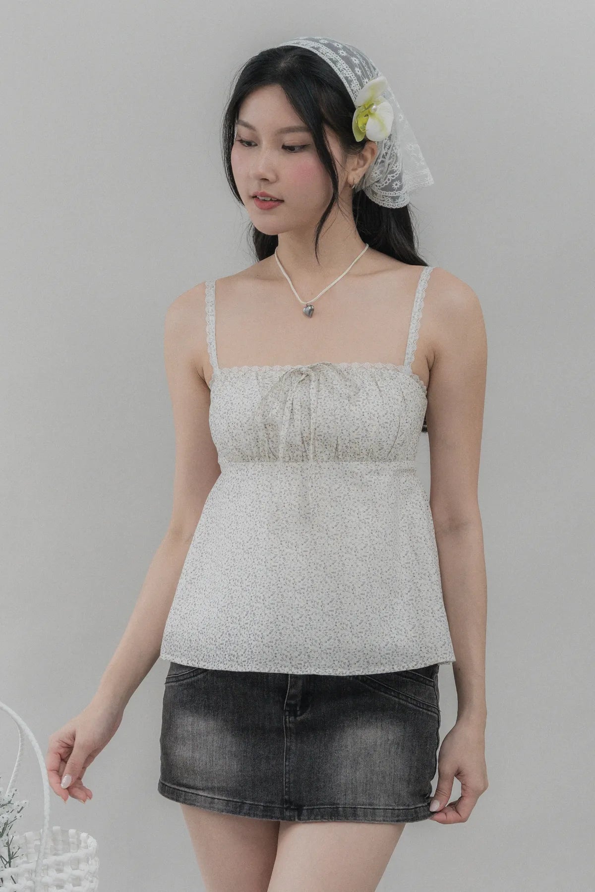 Kiara V2 Floral Longline Padded Babydoll Top