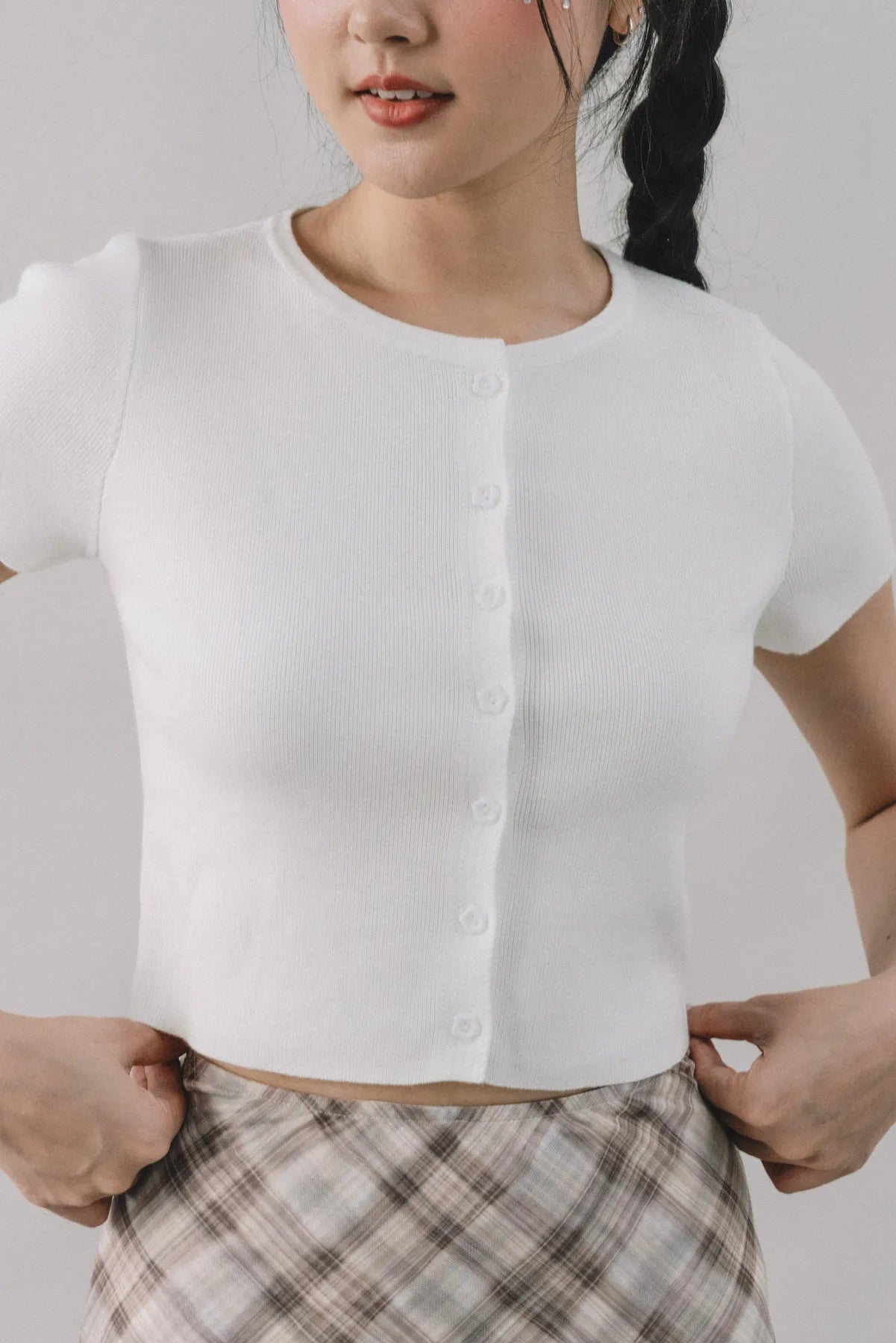 Millie Flower Button Knit Top