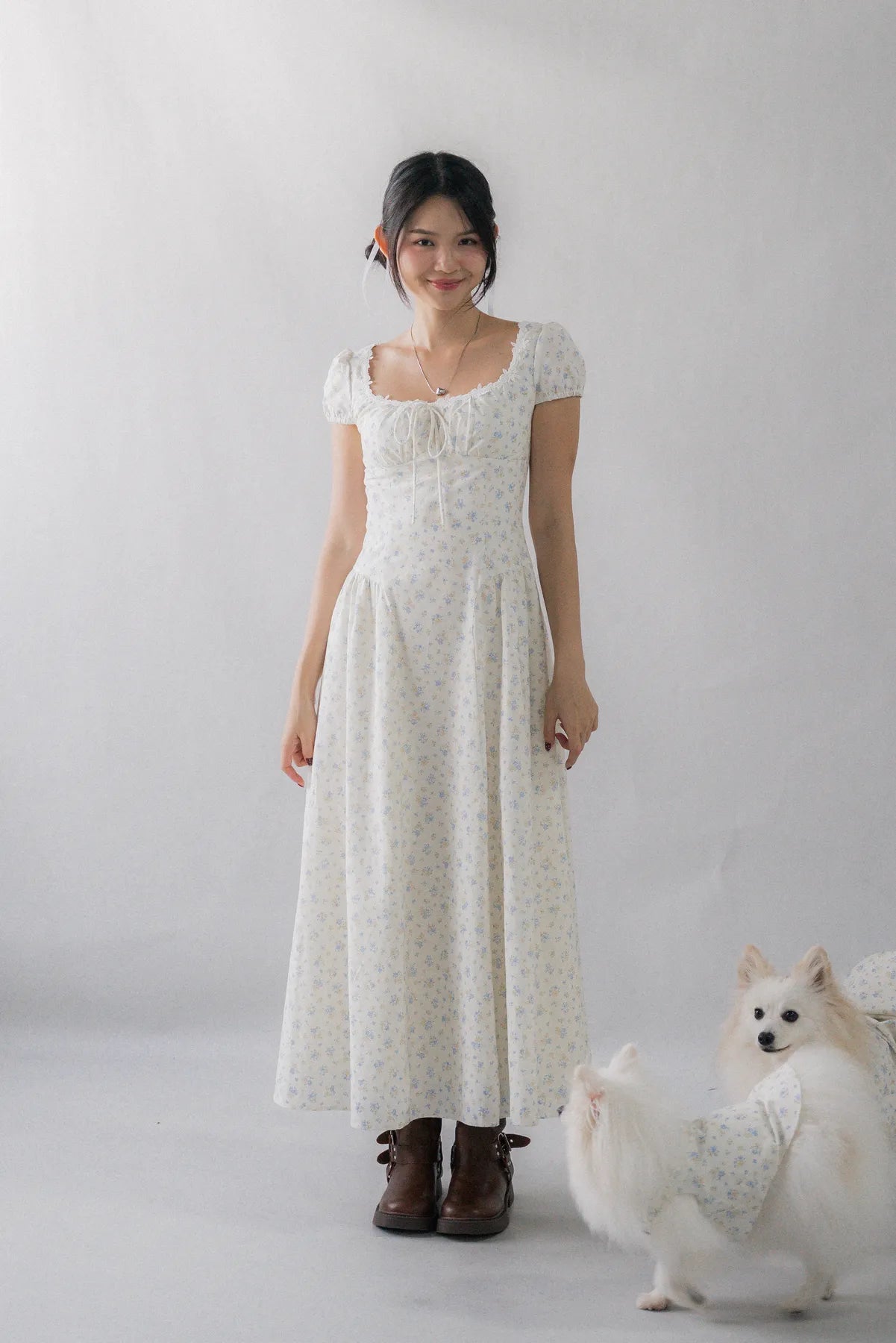 [COL YORI] Tasha Floral Drop Waist Maxi Dress