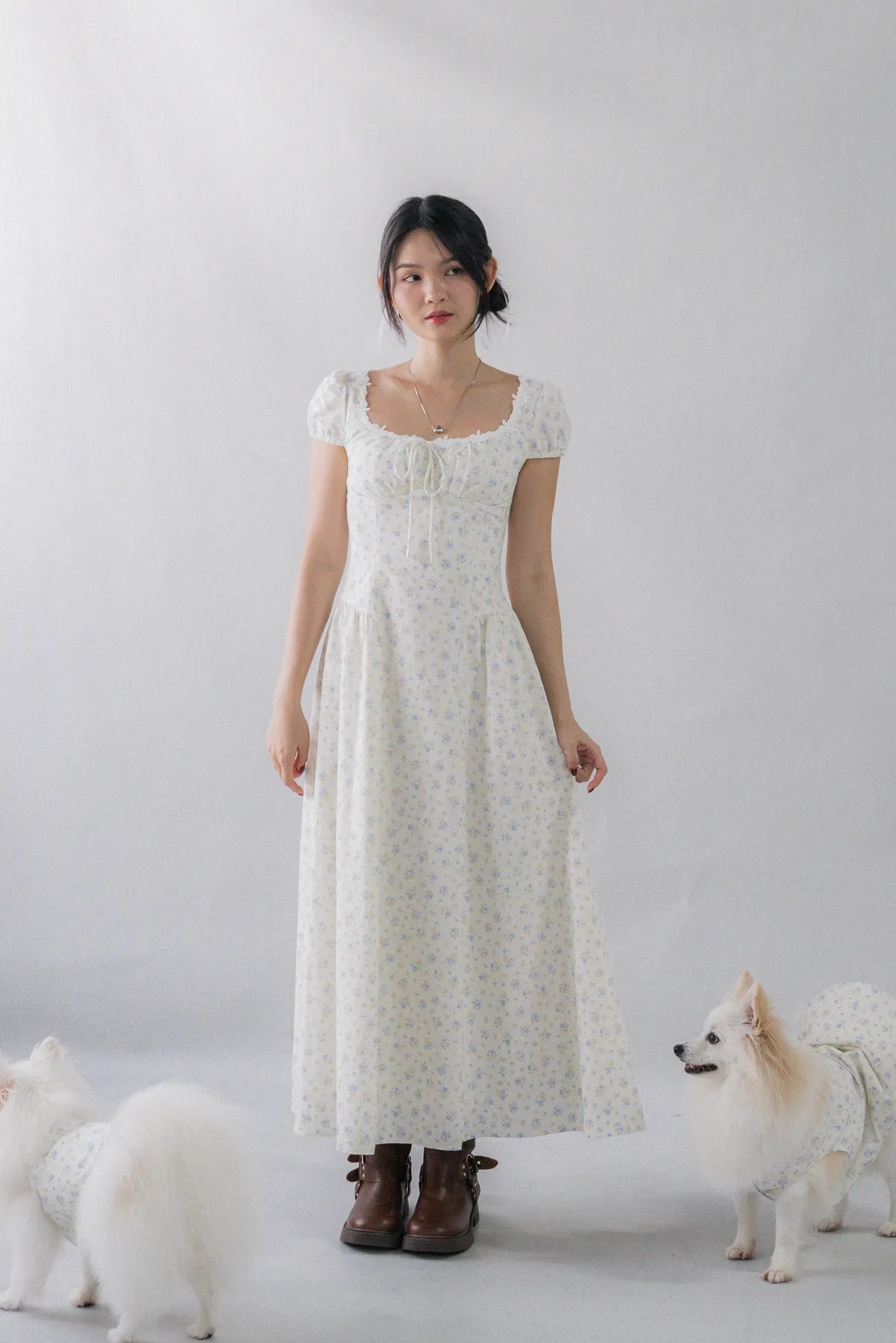 [COL YORI] Tasha Floral Drop Waist Maxi Dress
