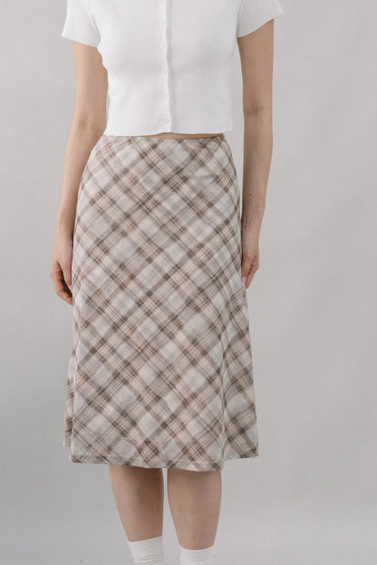 [BO ETA END OCT] [CLOUD MESH] Corrie Plaid Midi Skirt