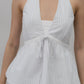 Nicolette Halter Stripe Self-Tie Padded Top