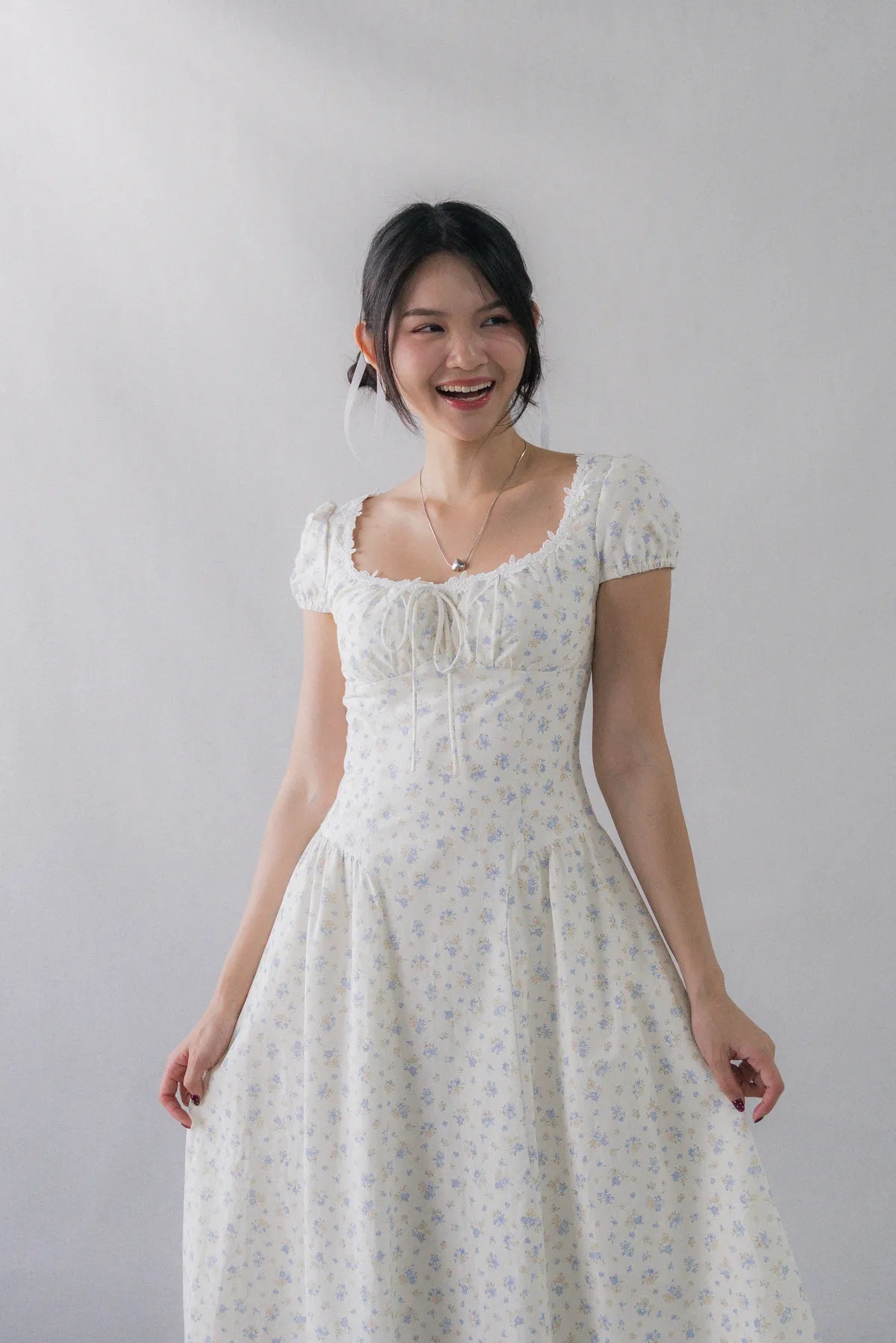 [COL YORI] Tasha Floral Drop Waist Maxi Dress