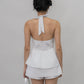 Nicolette Halter Stripe Self-Tie Padded Top