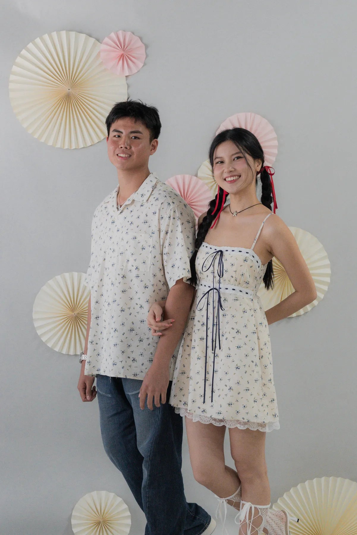 [COL FUKU] Ariana Padded Mini Ribbon Dress