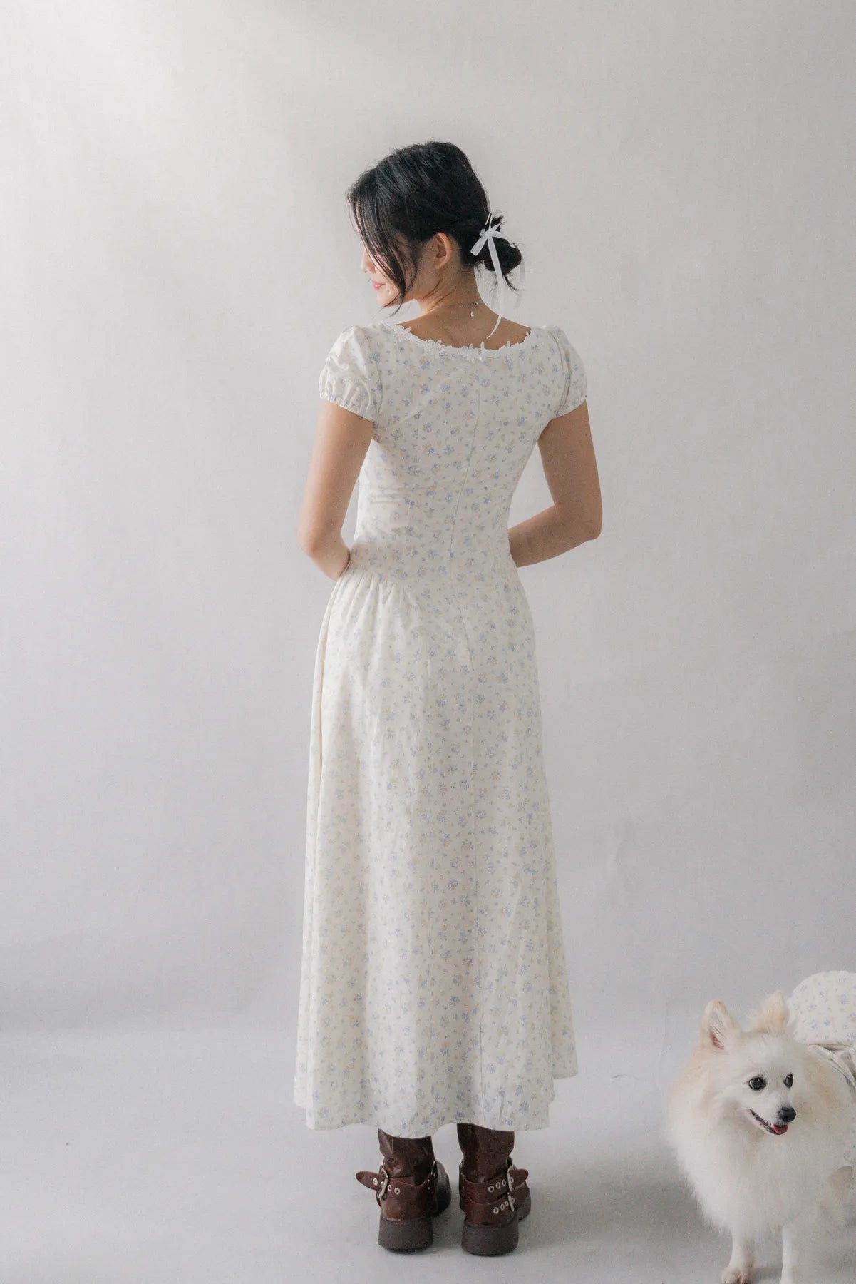 [COL YORI] Tasha Floral Drop Waist Maxi Dress