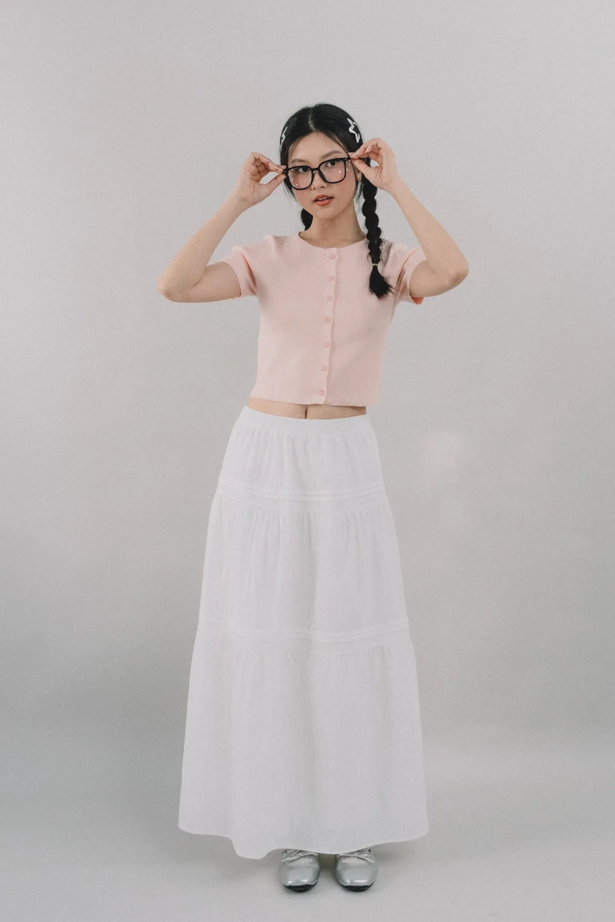 Millie Flower Button Knit Top