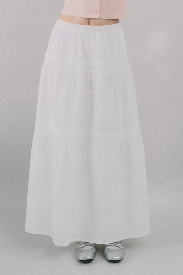 *RESTOCK* Arabella Pintuck Flowy Tiered Long Skirt