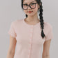 Millie Flower Button Knit Top