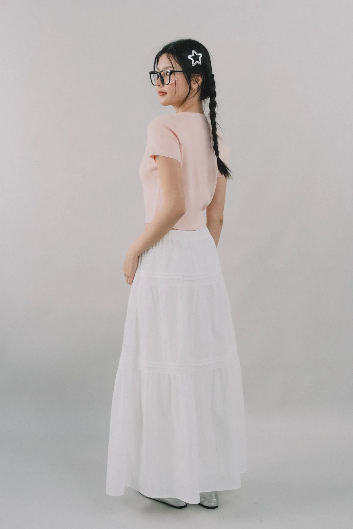 *RESTOCK* Arabella Pintuck Flowy Tiered Long Skirt
