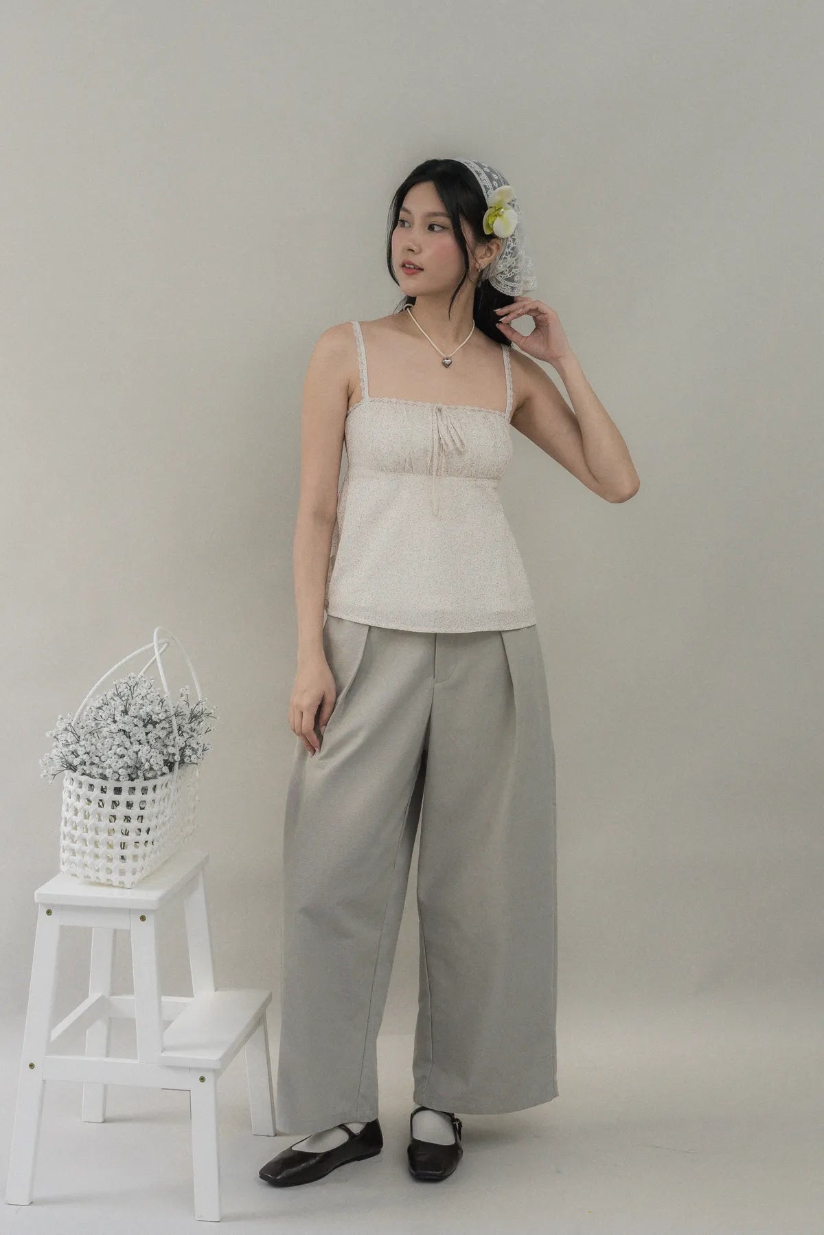 Kiara V2 Floral Longline Padded Babydoll Top