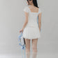 Christine Sleeved Padded Lace Ribbon Top