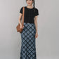 Bradley Plaid Maxi Skirt [CLOUD MESH]