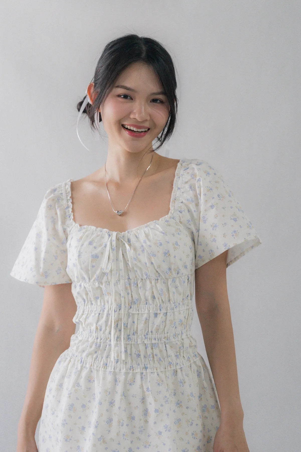 [COL YORI] Maisie Flutter Sleeves Mini Romper Dress