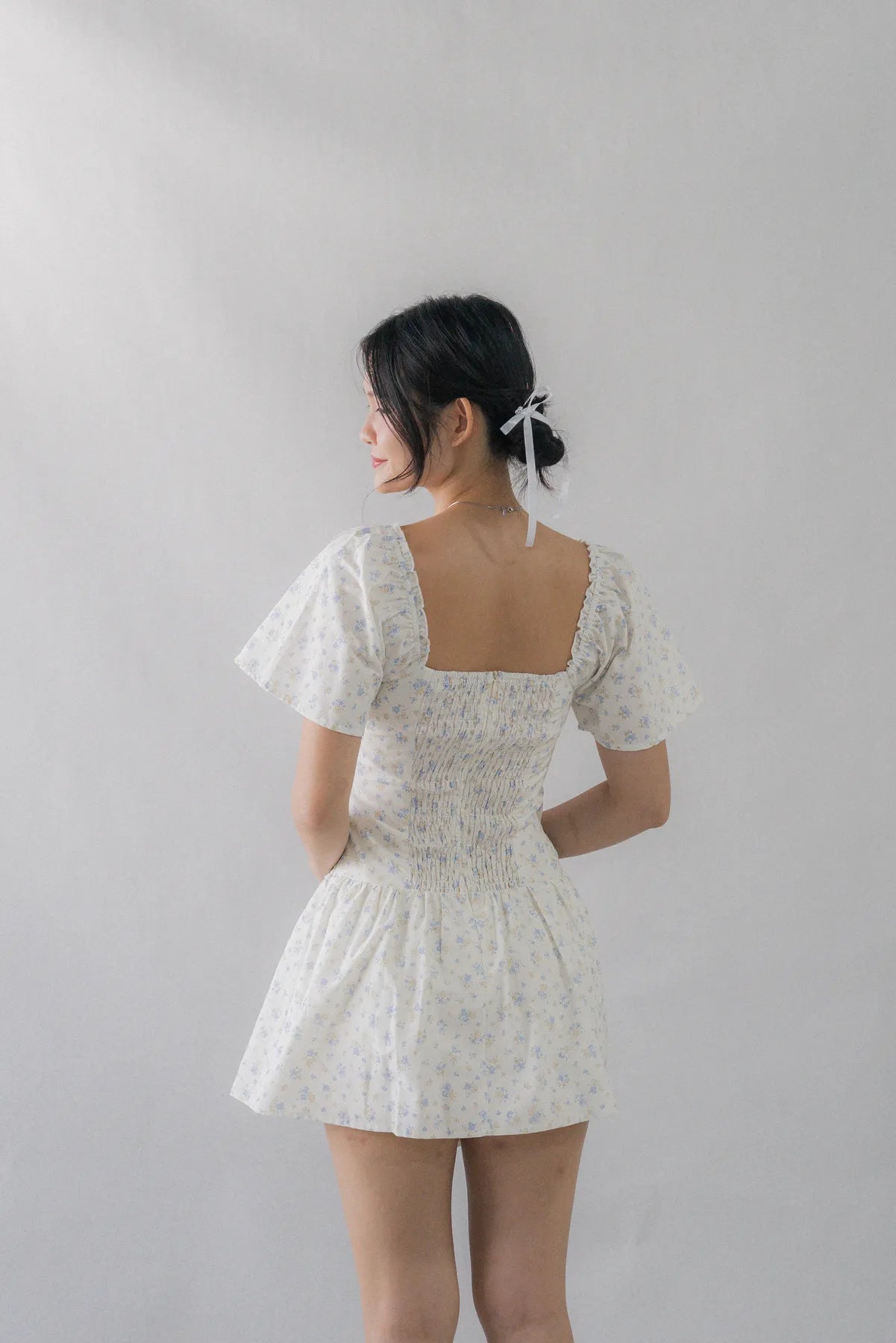 [COL YORI] Maisie Flutter Sleeves Mini Romper Dress