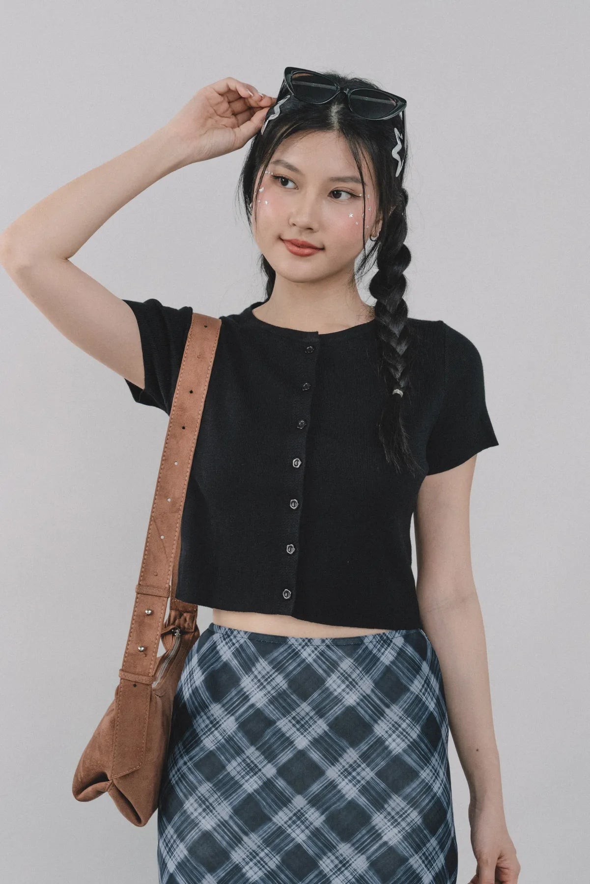 Millie Flower Button Knit Top