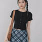 Millie Flower Button Knit Top