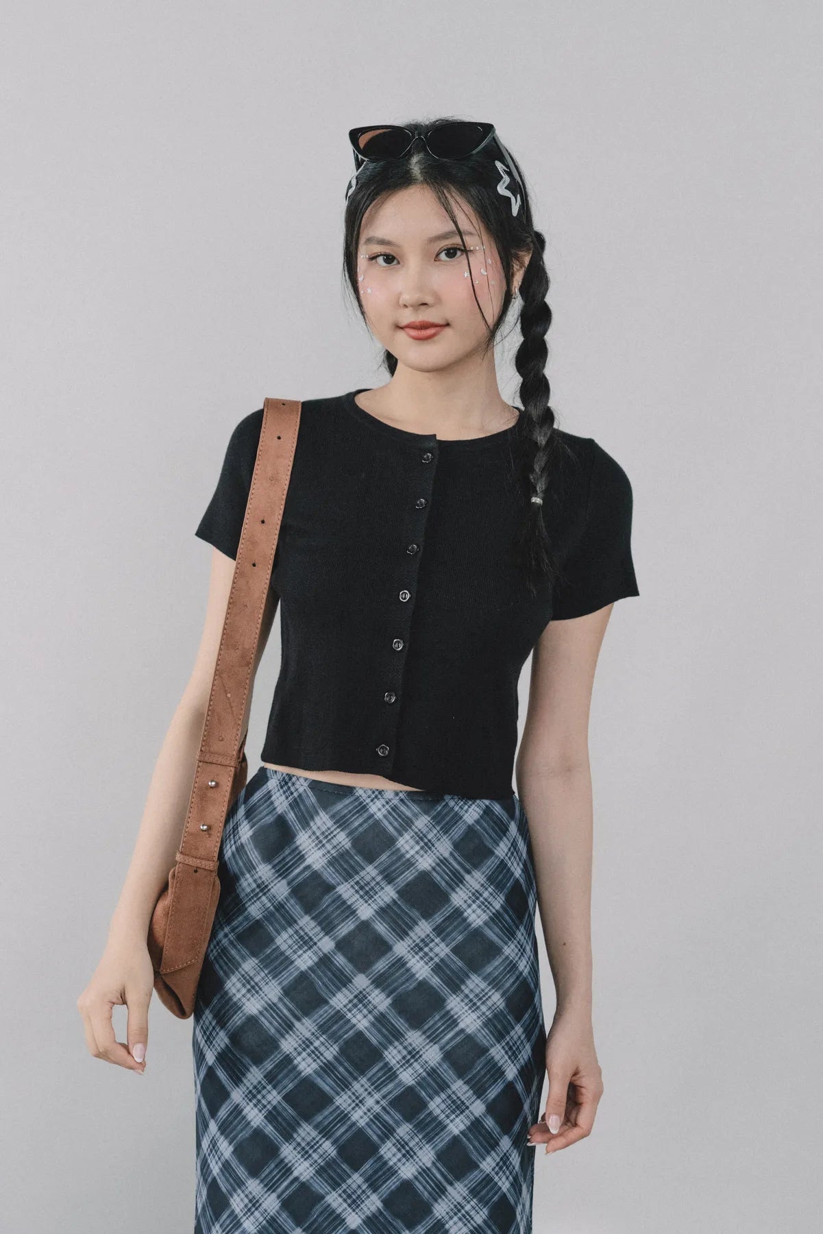 Millie Flower Button Knit Top