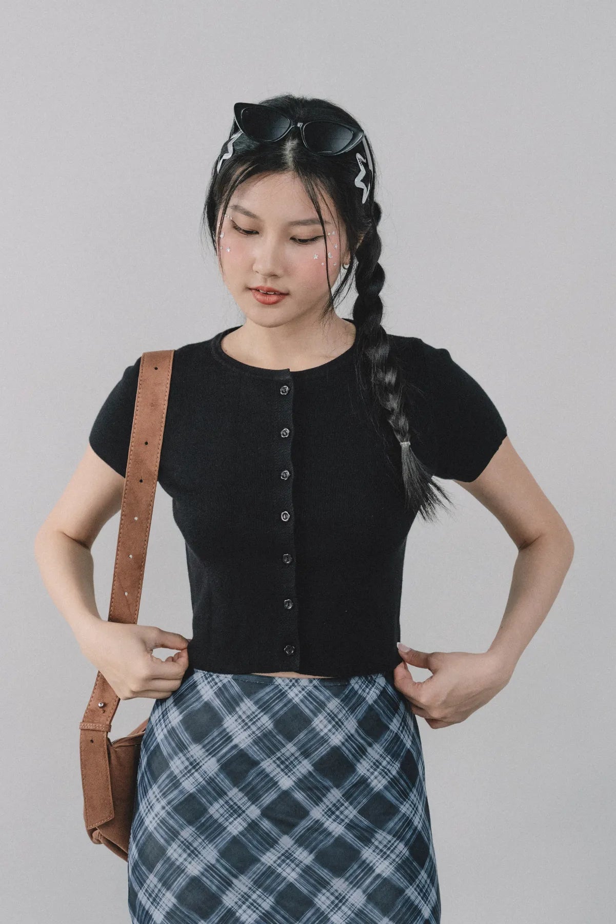Millie Flower Button Knit Top