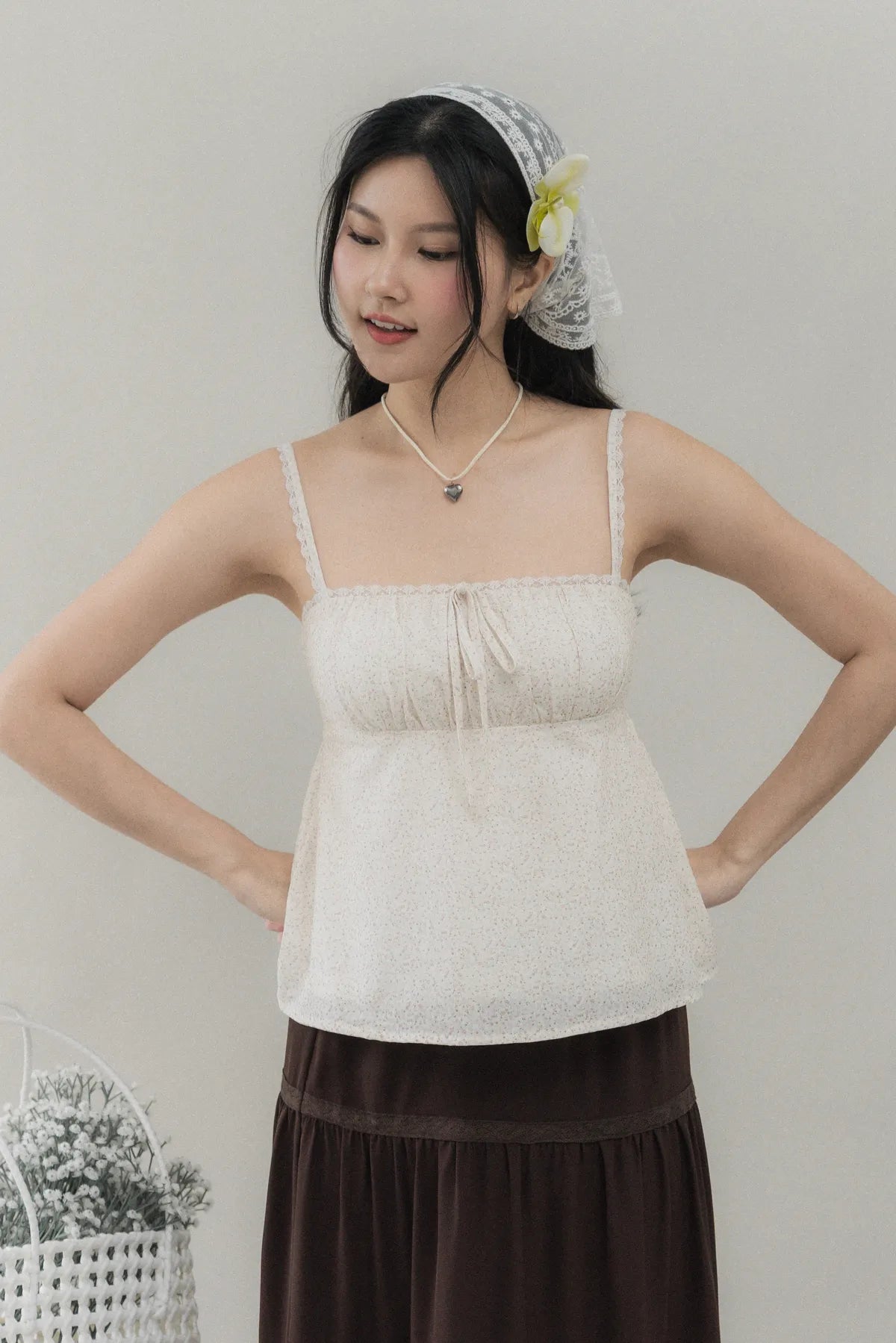 Kiara V2 Floral Longline Padded Babydoll Top