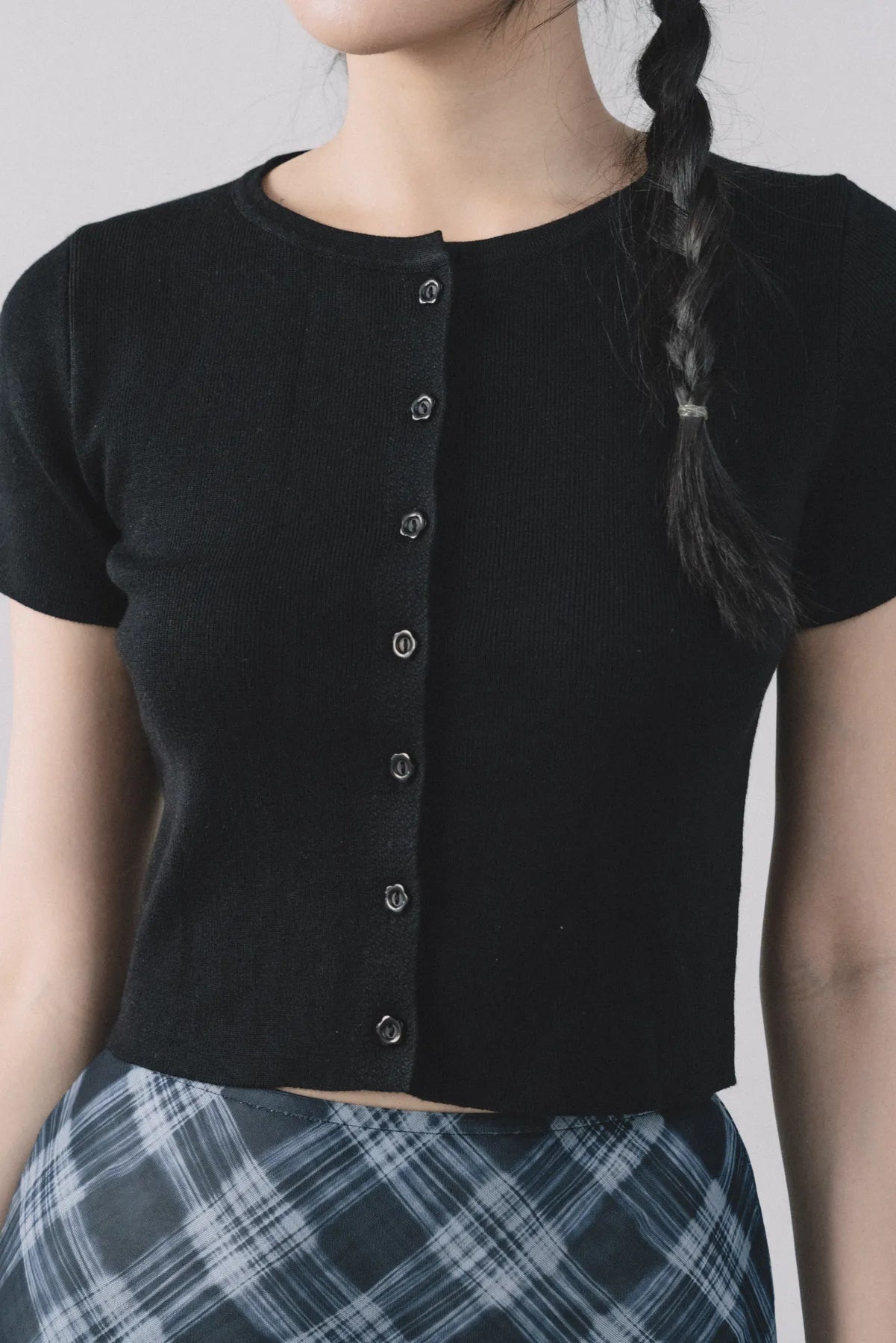 Millie Flower Button Knit Top