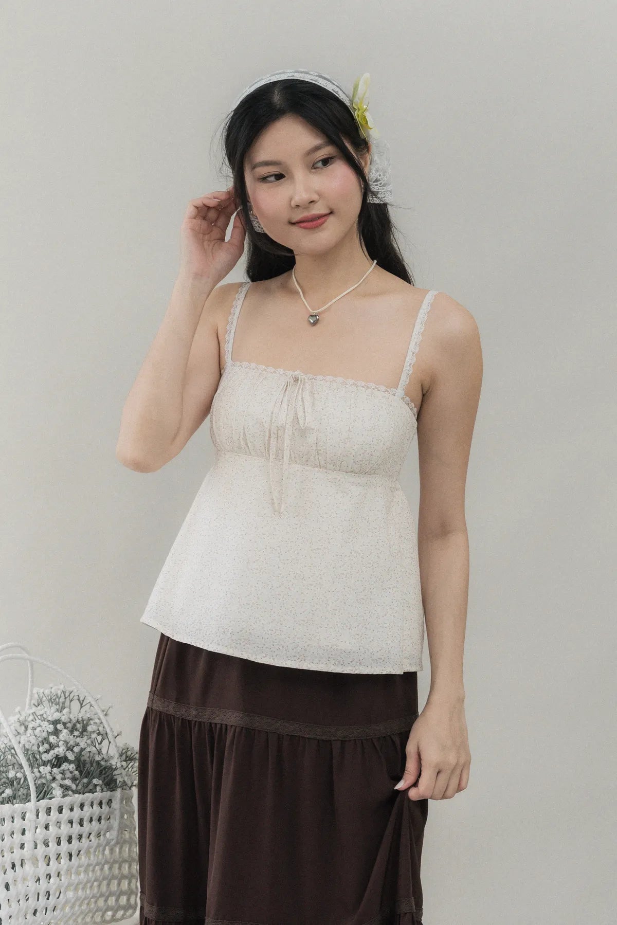 Kiara V2 Floral Longline Padded Babydoll Top
