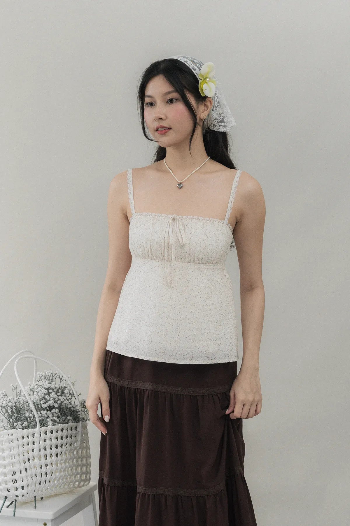 Kiara V2 Floral Longline Padded Babydoll Top
