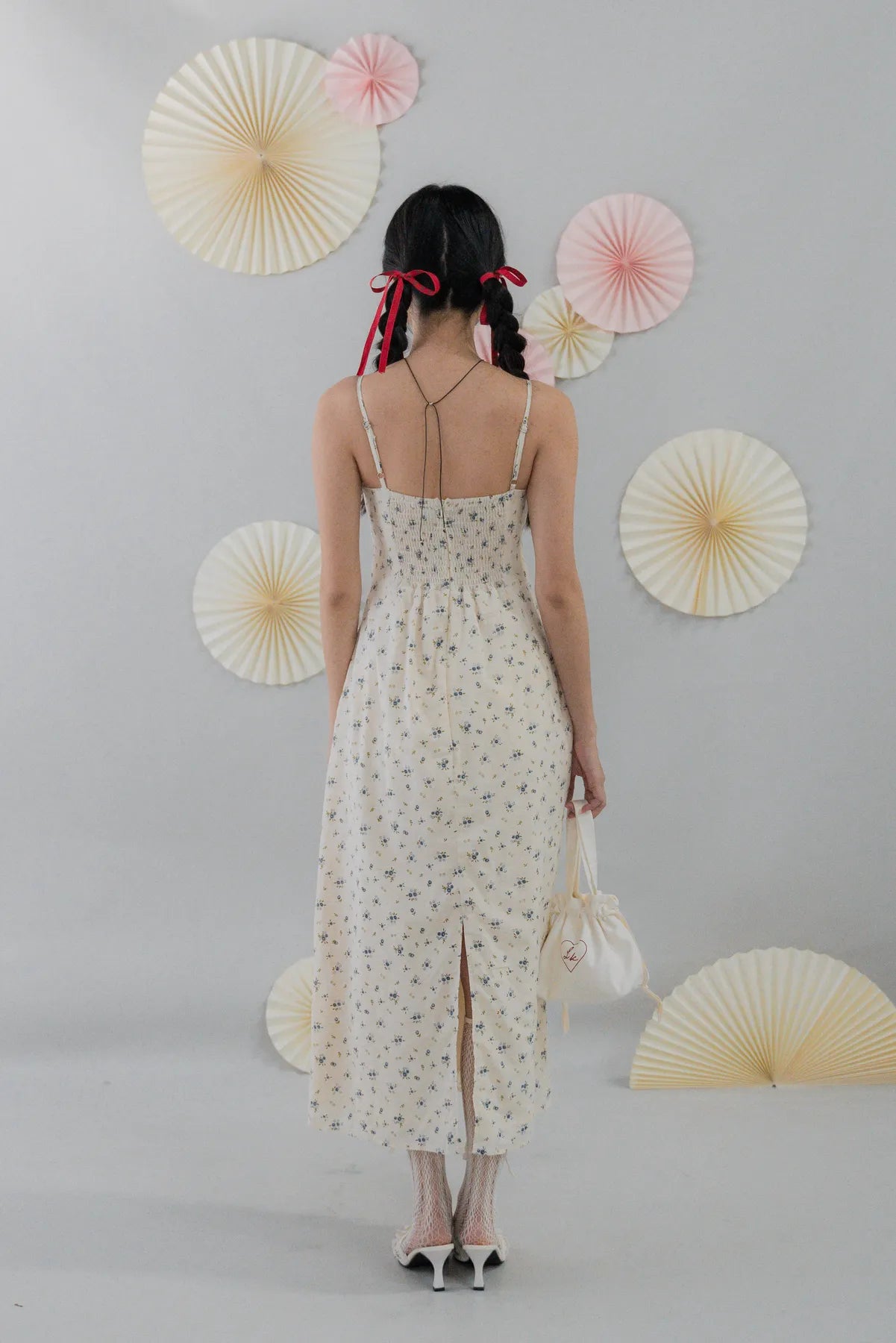 [COL FUKU] Anya New Padded Long Ribbon Dress