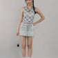 Blaire Padded Mesh Top [CLOUD MESH]