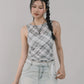 Blaire Padded Mesh Top [CLOUD MESH]