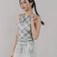 Blaire Padded Mesh Top [CLOUD MESH]