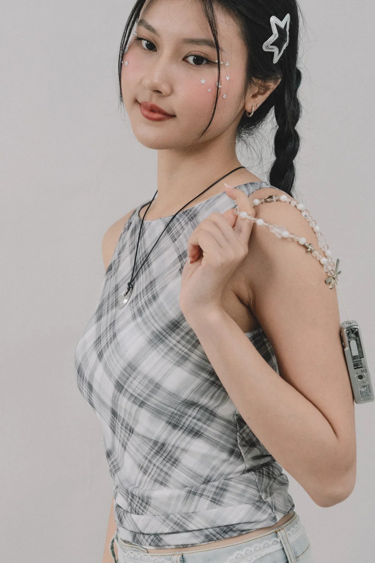 Blaire Padded Mesh Top [CLOUD MESH]