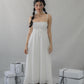 Kate Lace Trim Ribbon Padded Maxi Dress