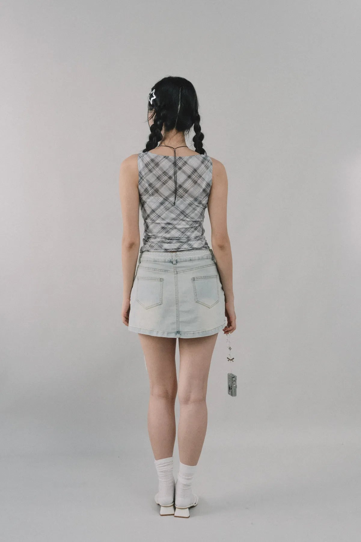 Blaire Padded Mesh Top [CLOUD MESH]