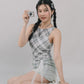 Blaire Padded Mesh Top [CLOUD MESH]
