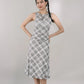 Corrie Plaid Midi Skirt [CLOUD MESH]