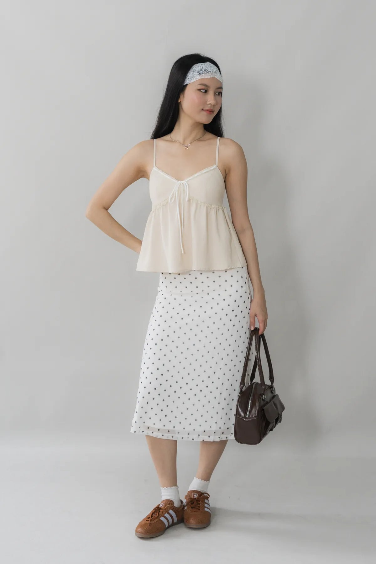 Polly Contrast Trim Padded Strappy Top