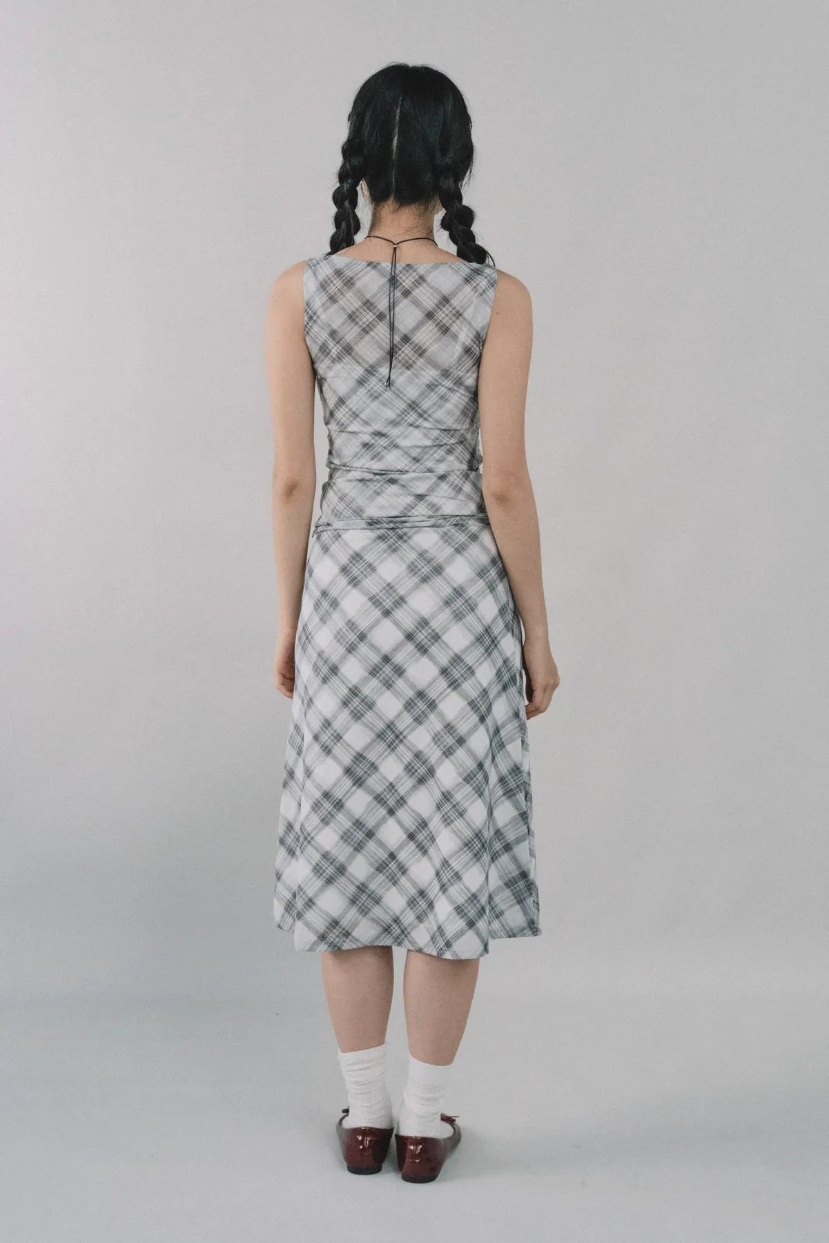 Corrie Plaid Midi Skirt [CLOUD MESH]