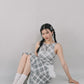 Corrie Plaid Midi Skirt [CLOUD MESH]