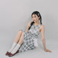 Corrie Plaid Midi Skirt [CLOUD MESH]