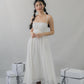 Kate Lace Trim Ribbon Padded Maxi Dress