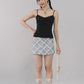 Dewy Plaid Mini Skort [CLOUD MESH]