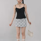 Dewy Plaid Mini Skort [CLOUD MESH]